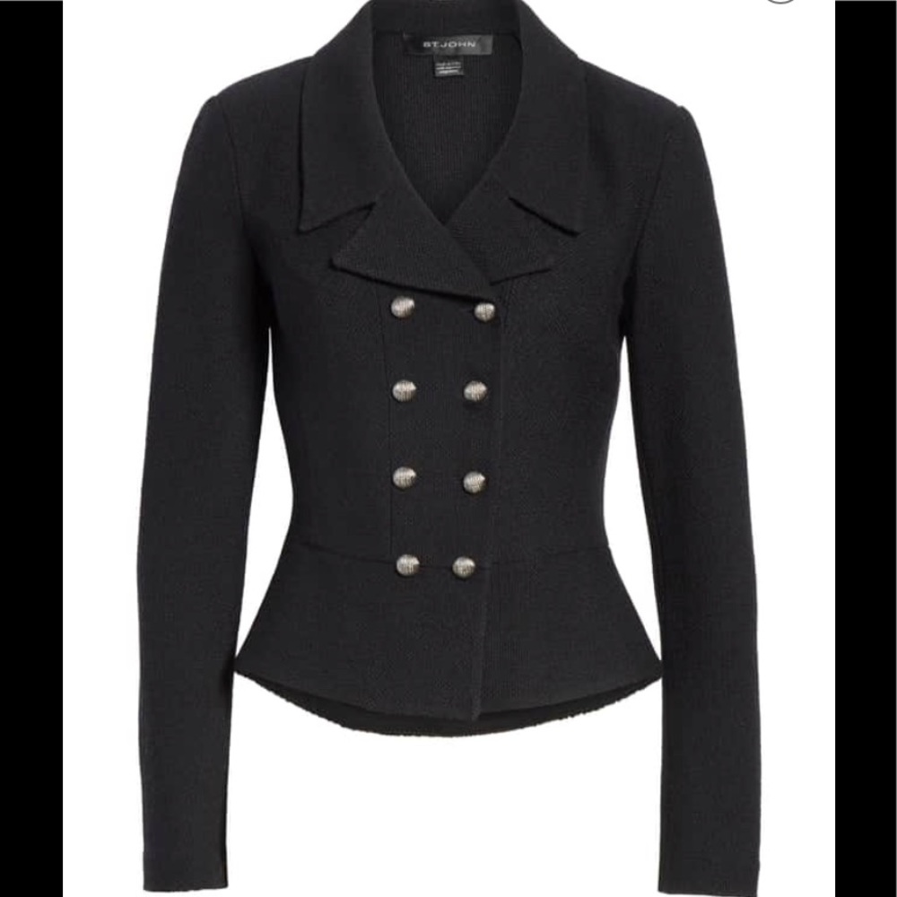 St John - Gail Knit Double Breasted Jacket - Picture 2 of 9